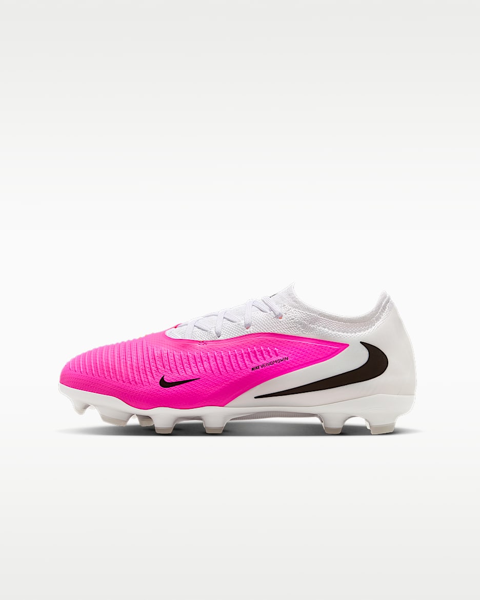 Nike Jr. Phantom 6 Low Pro 耐克暗煞系列大童 MG 多种场地低帮足球鞋 - 多色/黑