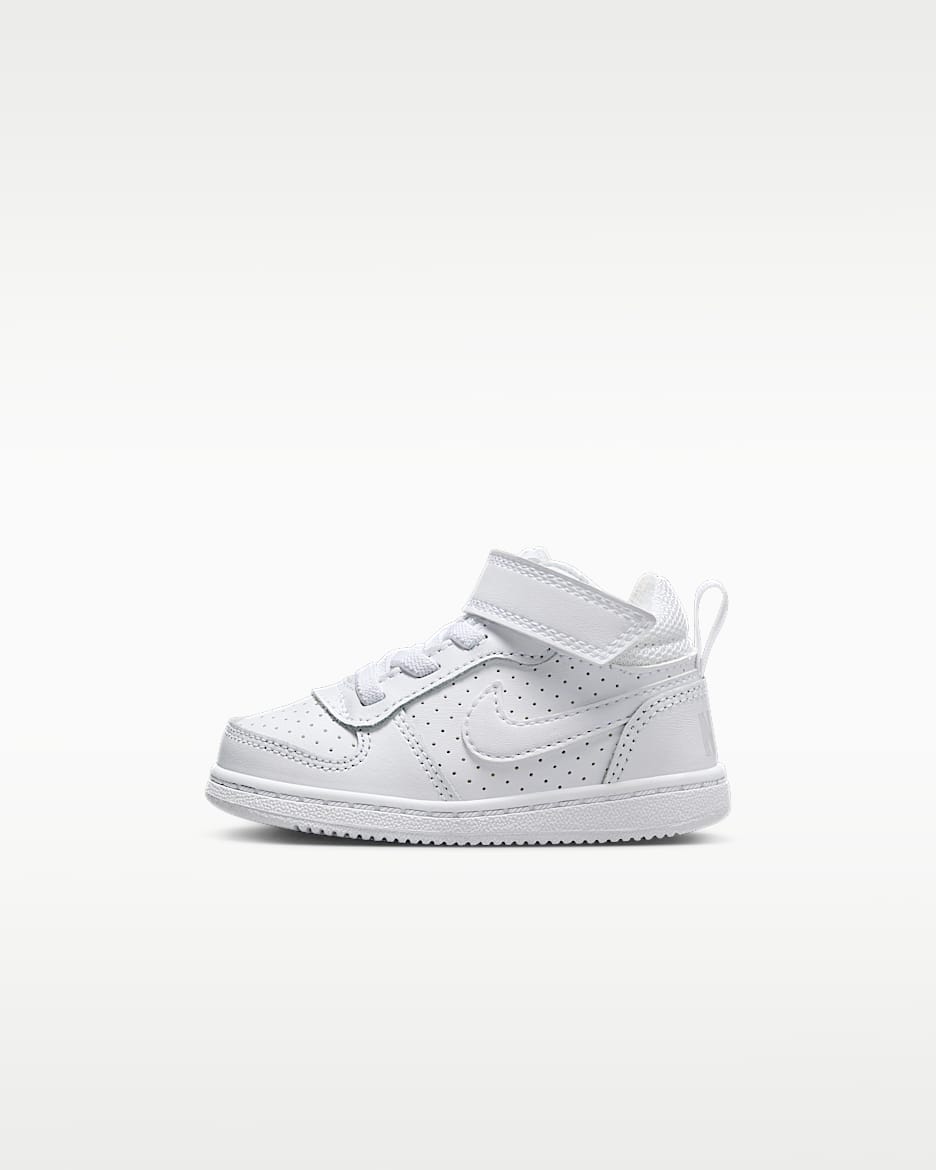 Nike Court Borough Mid (TDV) 婴童运动童鞋 - 白色/白色