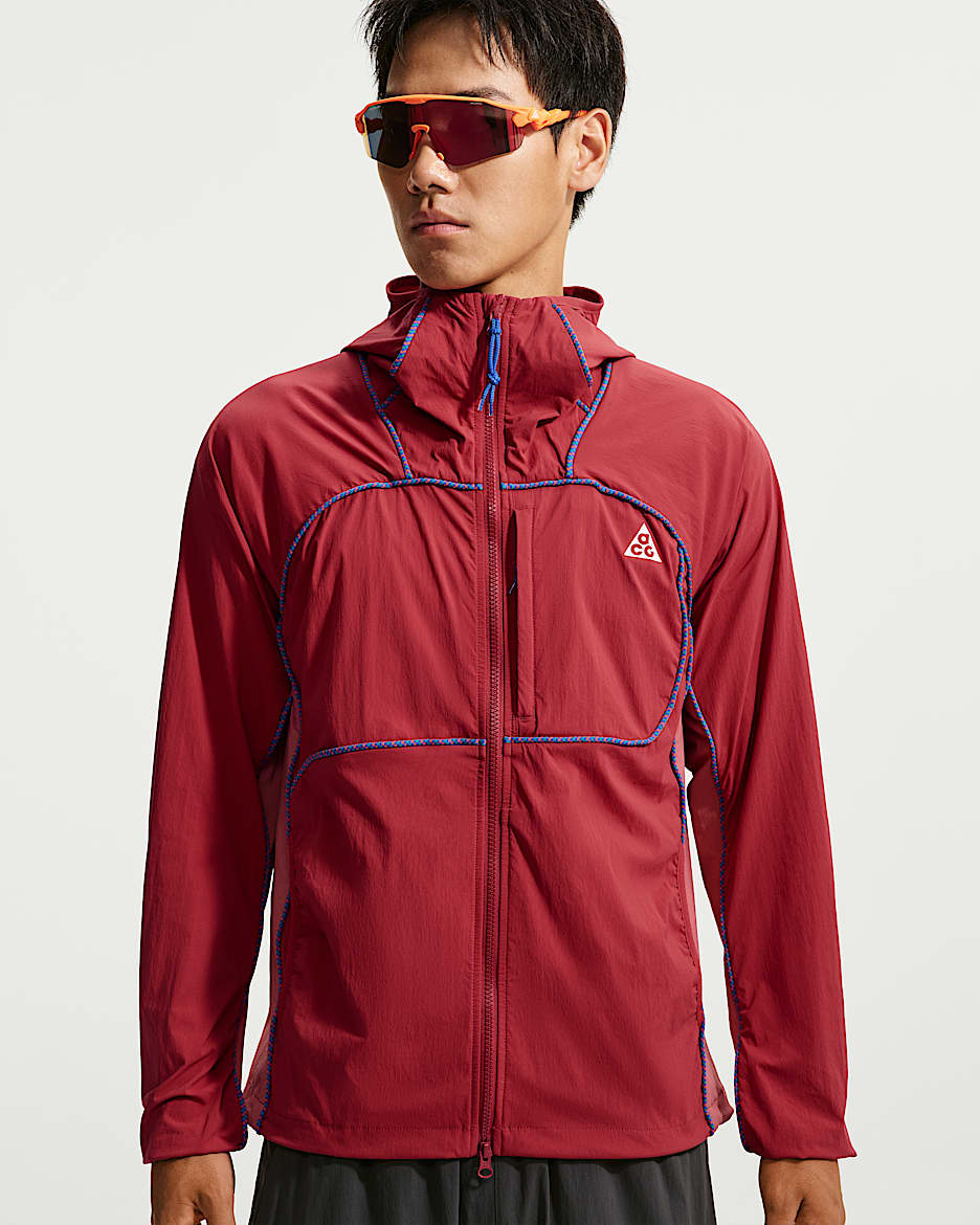 ACG "Five Towers" Dri-FIT 男子速干夹克防晒衣 - 深红/浅红杉红/浅红杉红/山峰白