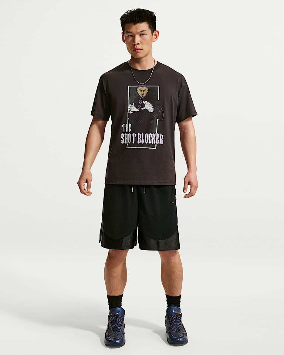 LeBron Dri-FIT 詹姆斯男子速干篮球短裤 - 黑/煤黑/黑