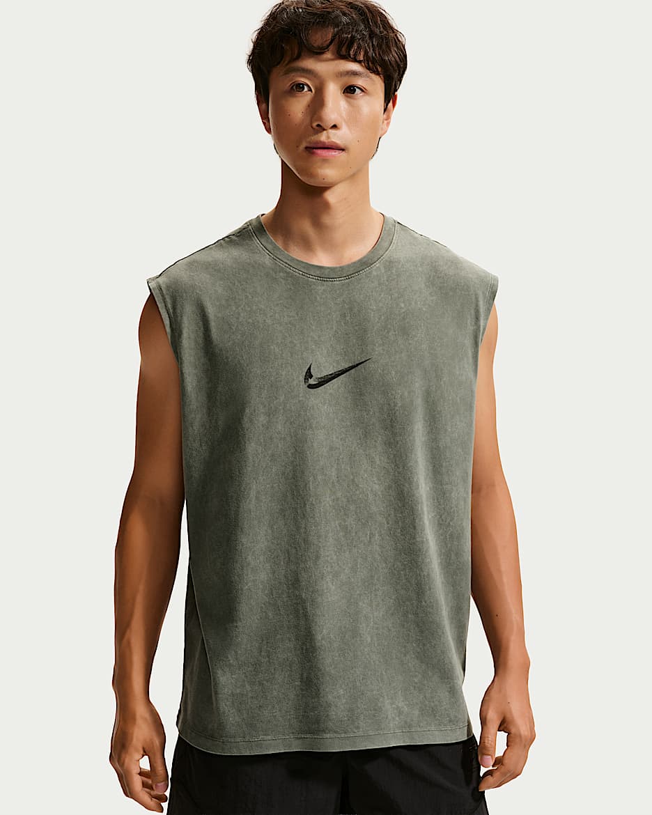 Nike 男子无袖T恤 - 迷彩绿/浅军绿