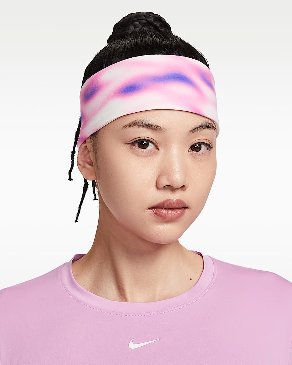 Nike Fury Elevate Dri-FIT 速干头带（1 条） - 浅品红/帆白/宝石蓝