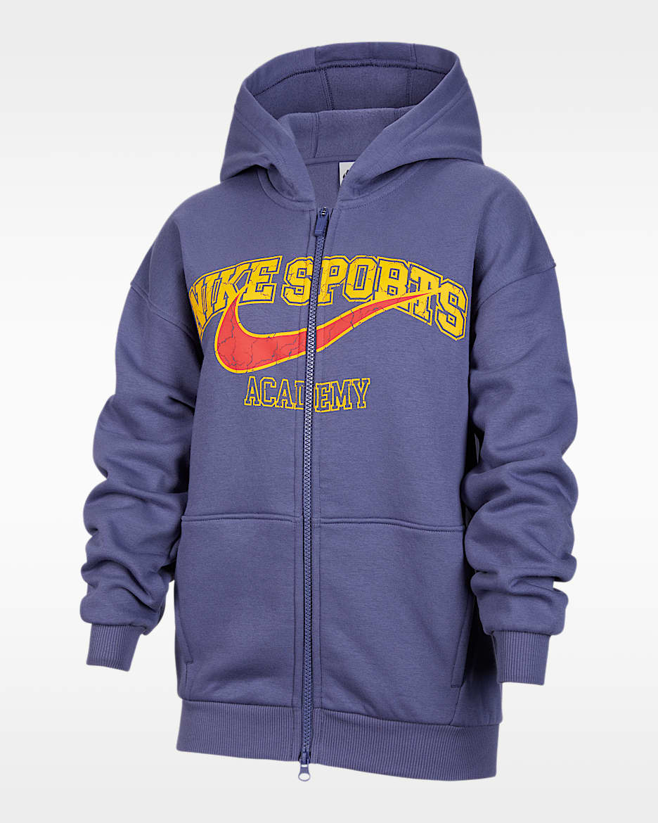 Nike Sportswear Bounce Era 大童 Oversize 风加绒连帽衫 - 沙紫