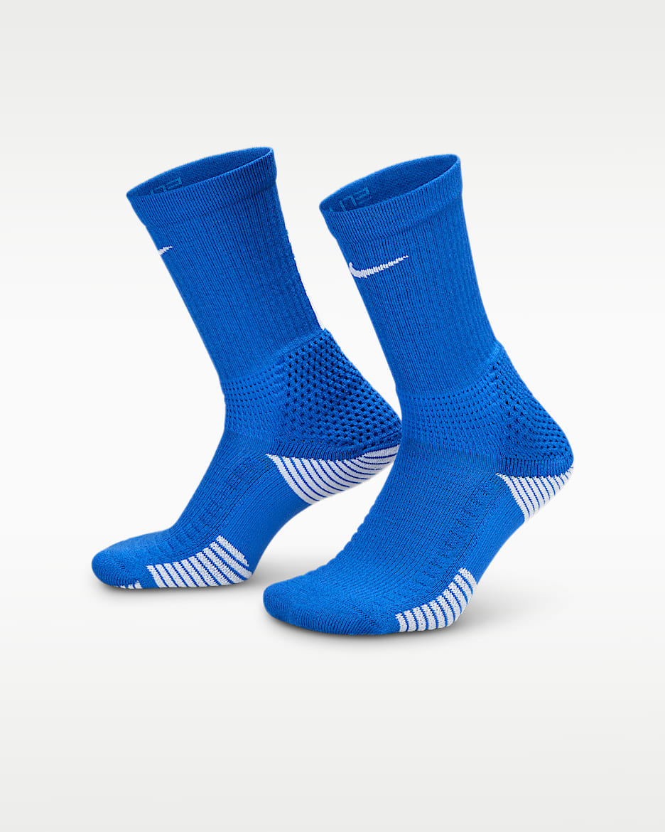 Nike Elite 2.0 舒适速干中筒运动袜（1 双） - 游戏宝蓝/白色/白色