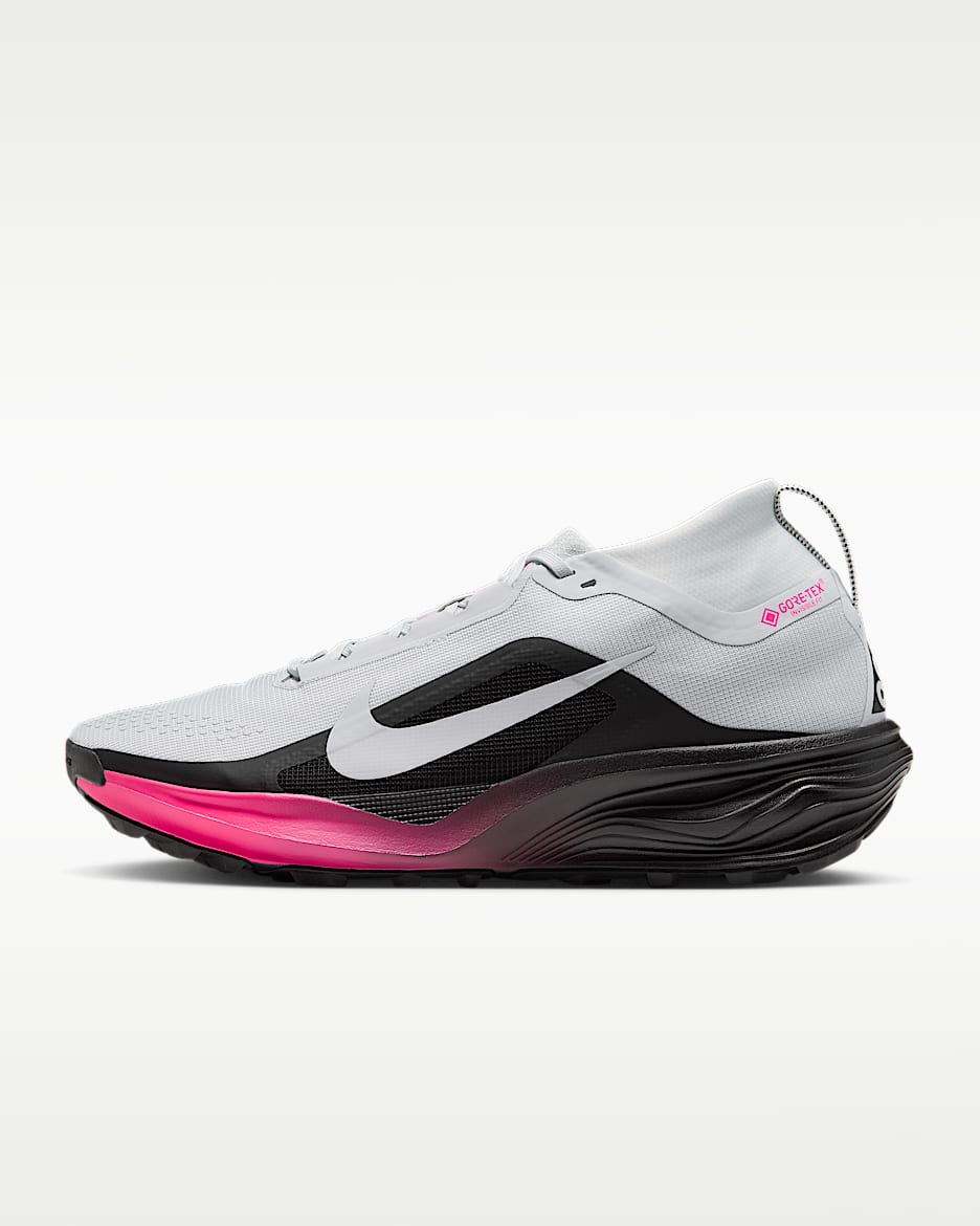 ACG Pegasus Trail GORE-TEX 耐克飞马男子防水越野跑步鞋 - 白金色/黑/透明粉/白金色