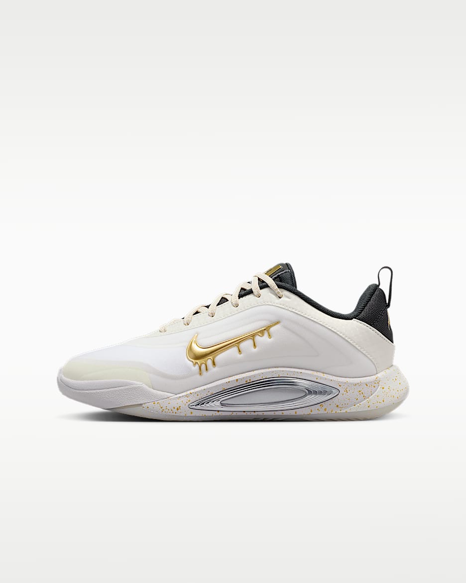 A'One "Unanimous" A'ja Wilson 阿贾·威尔逊大童篮球鞋 - 帆白/苍野灰/灰黑/金属色