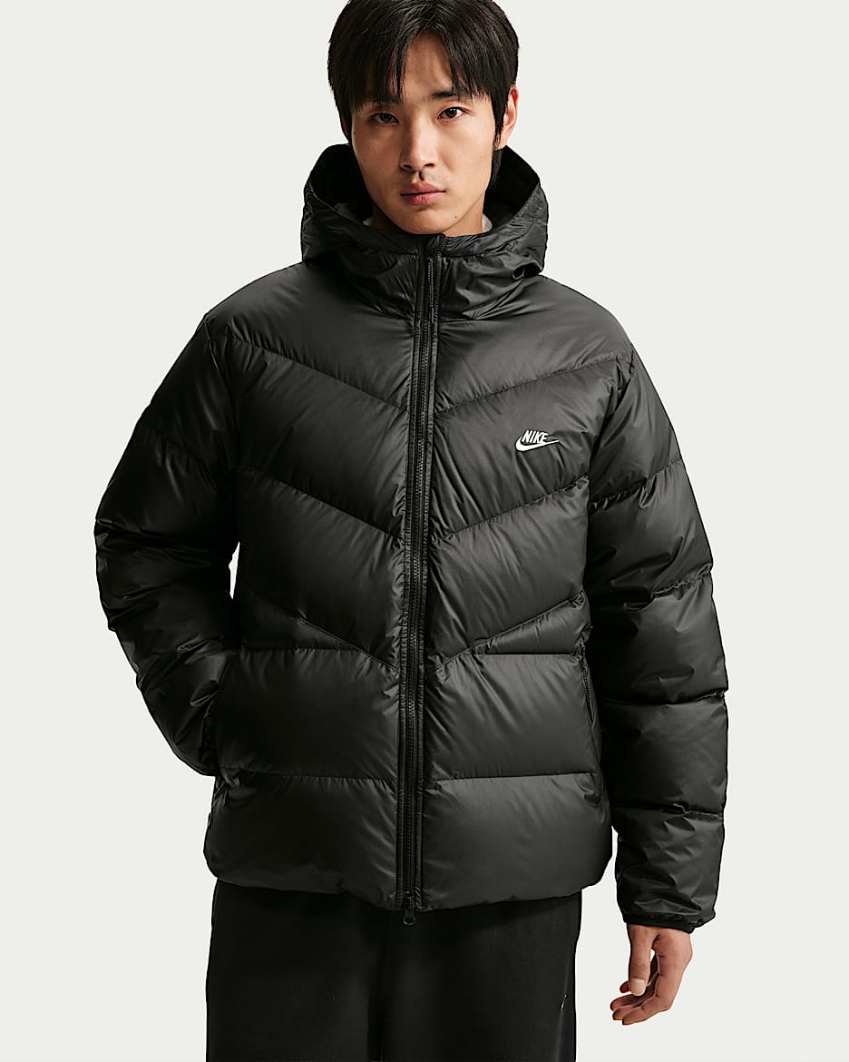 Nike Windrunner 男子拒水羽绒夹克 - 黑