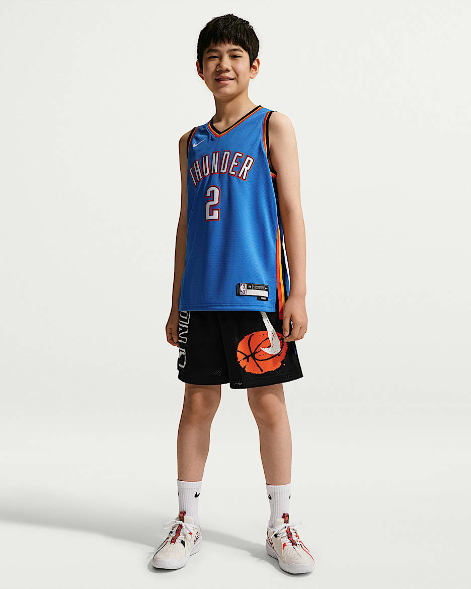 Nike Dri-FIT 大童（男孩）速干网眼布短裤 - 黑