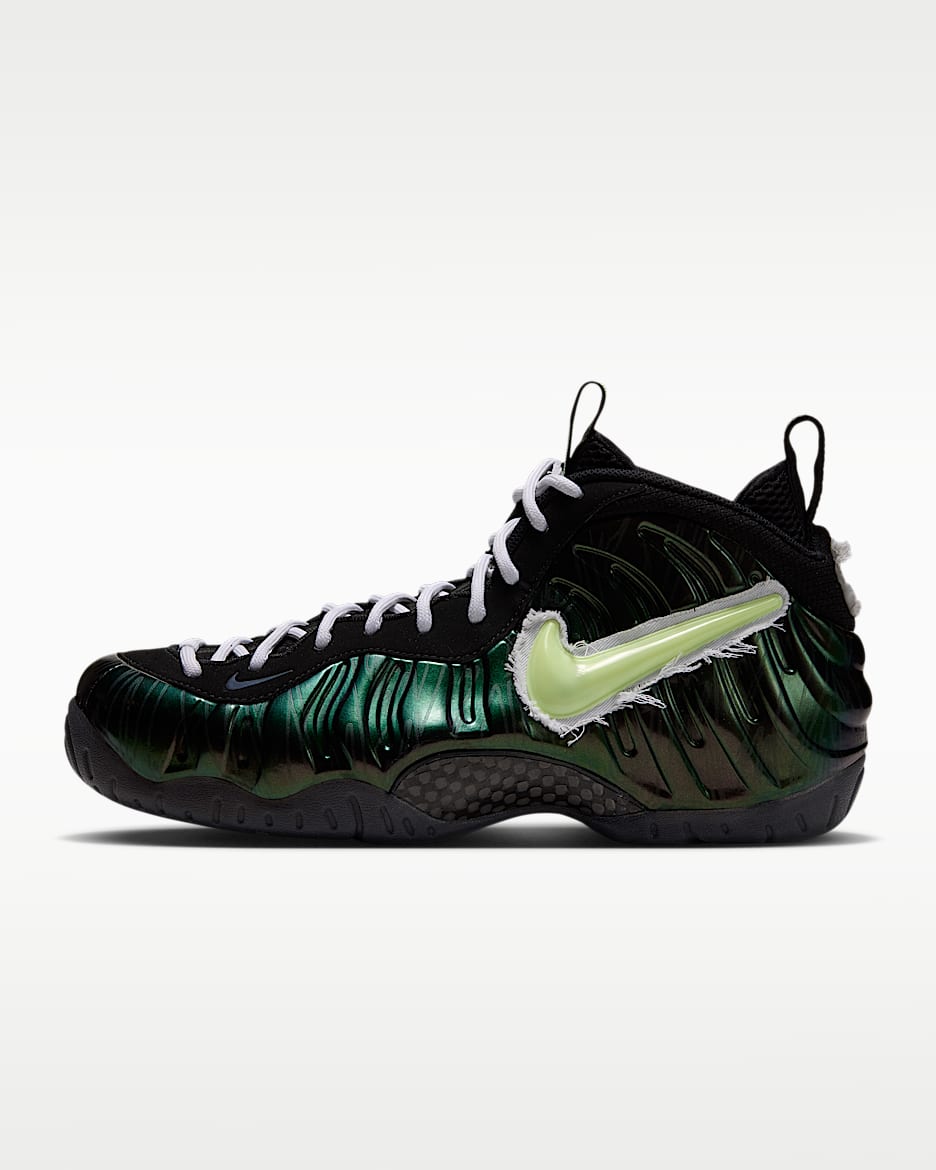 Nike Air Foamposite Pro 男子运动鞋 - 黑/白色/微黄绿