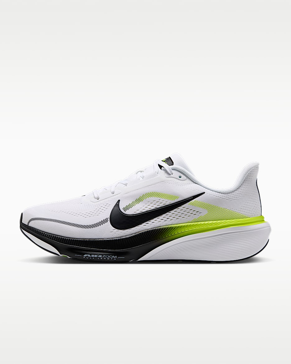 Nike Pegasus 42 耐克飞马男子公路跑步鞋 - 白色/亮眼柠檬黄/白色/黑