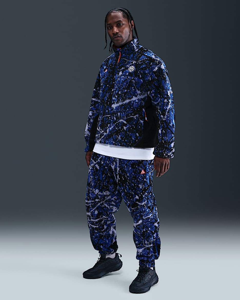 国际米兰足球俱乐部 x ACG "Canwell Glacier" SE Nike Therma-FIT ADV 男子仿羊羔绒足球长裤 - 白色/安全橙/白色