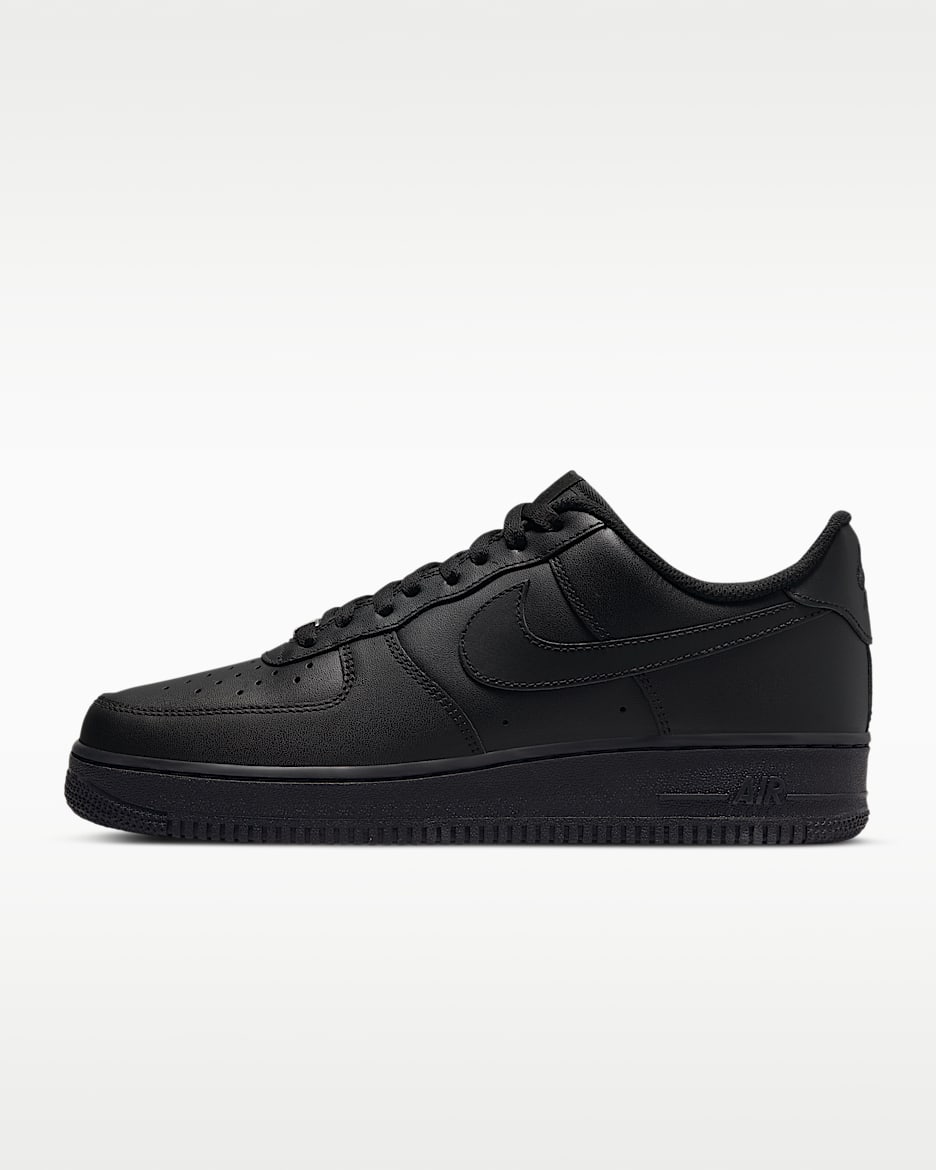 Nike Air Force 1 '07 男子空军一号运动鞋板鞋 - 黑/黑