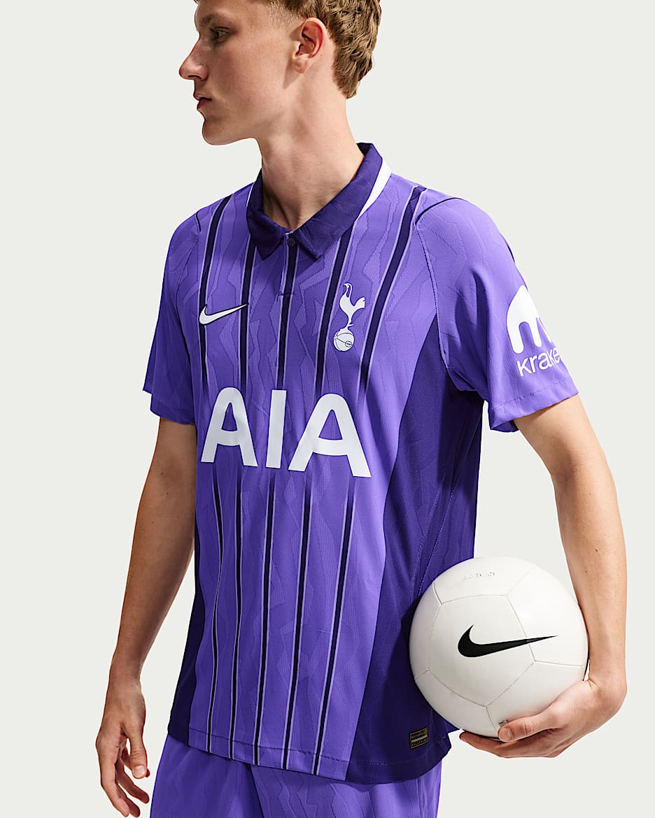 2026/27 赛季托特纳姆热刺第三球衣球员版 Nike Aero-FIT 男子短袖足球球衣 - 心灵紫/新兰花紫/白色