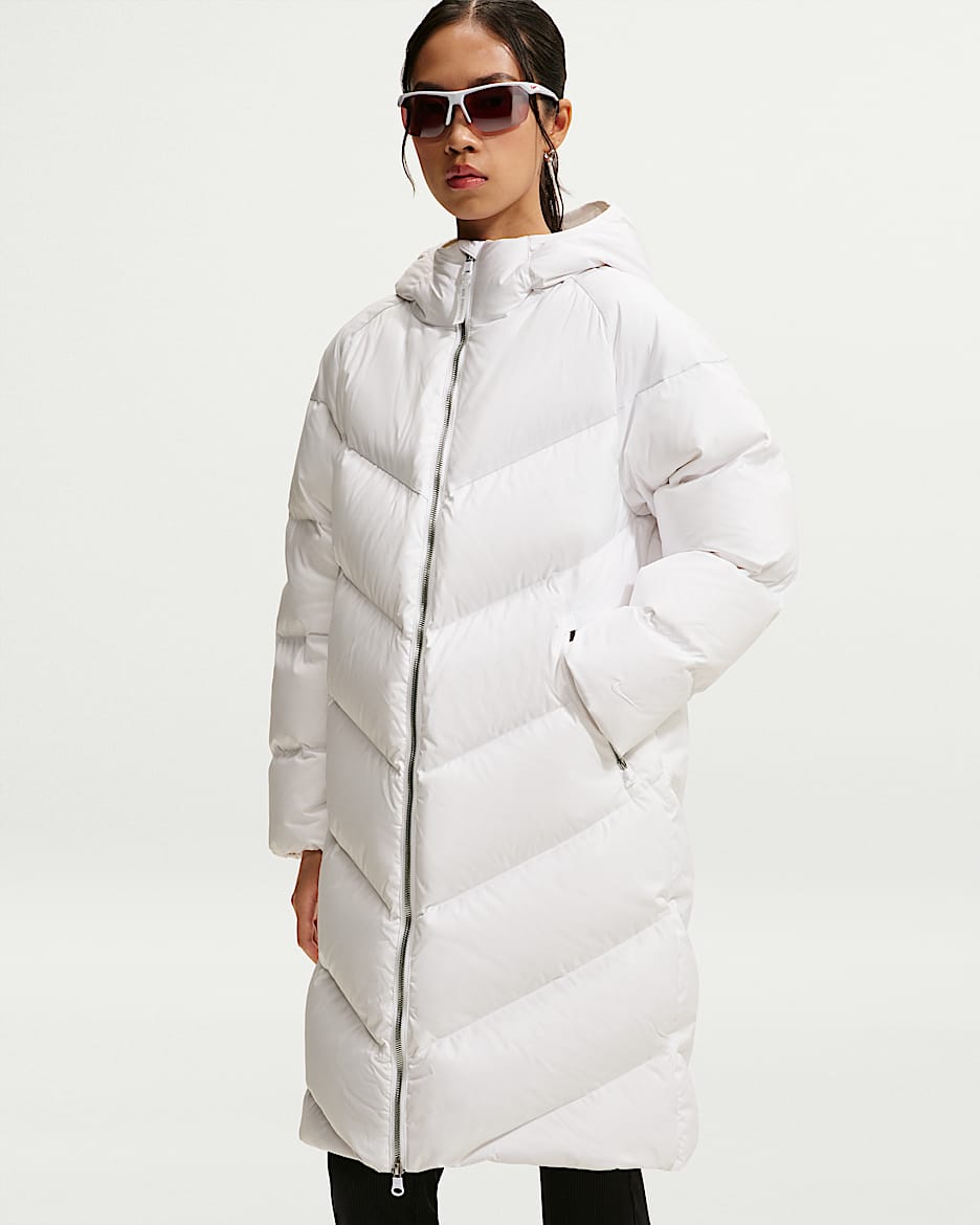 Nike Sportswear Windpuffer Storm-FIT 女子防风拒水宽松连帽羽绒外套 - 白色/白色