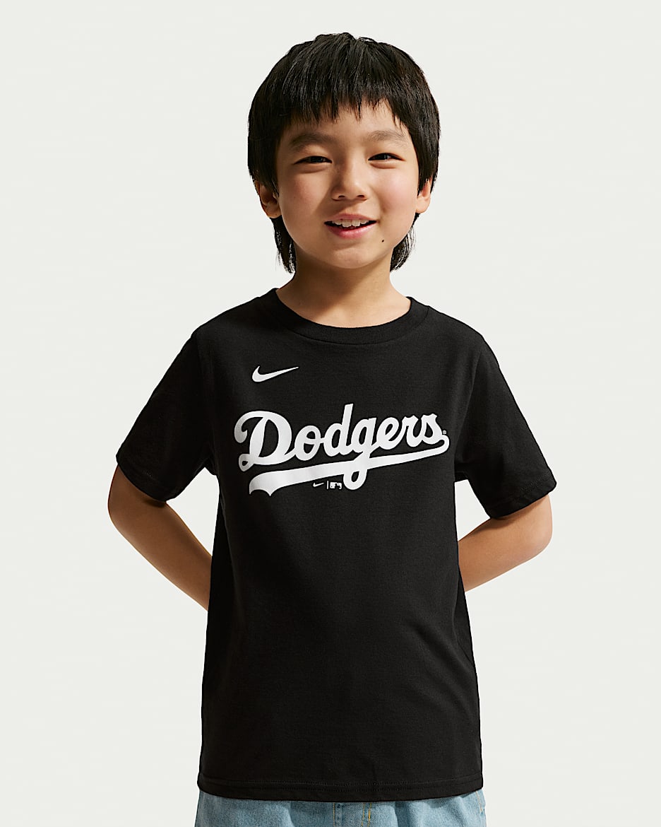 洛杉矶道奇队 Nike MLB 幼童T恤 - 黑