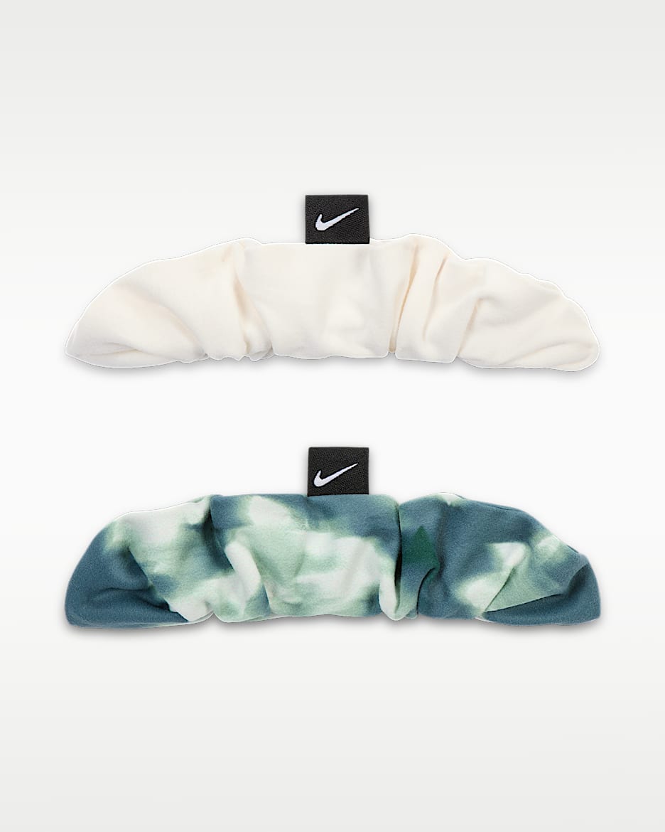 Nike Dri-FIT 速干发圈（2 条） - 温和灰绿/帆白/白色