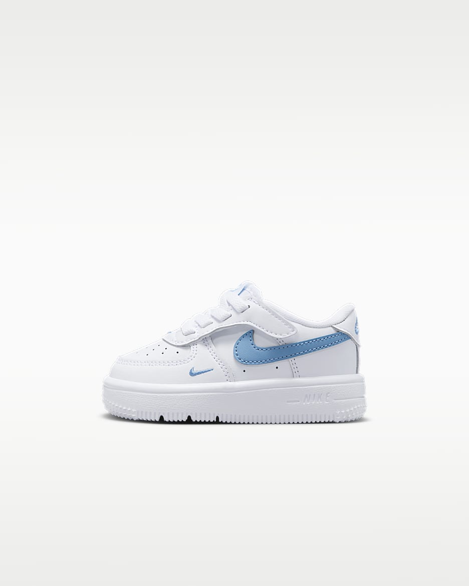 Nike Force 1 Low EasyOn 婴童运动鞋 - 白色/工作蓝