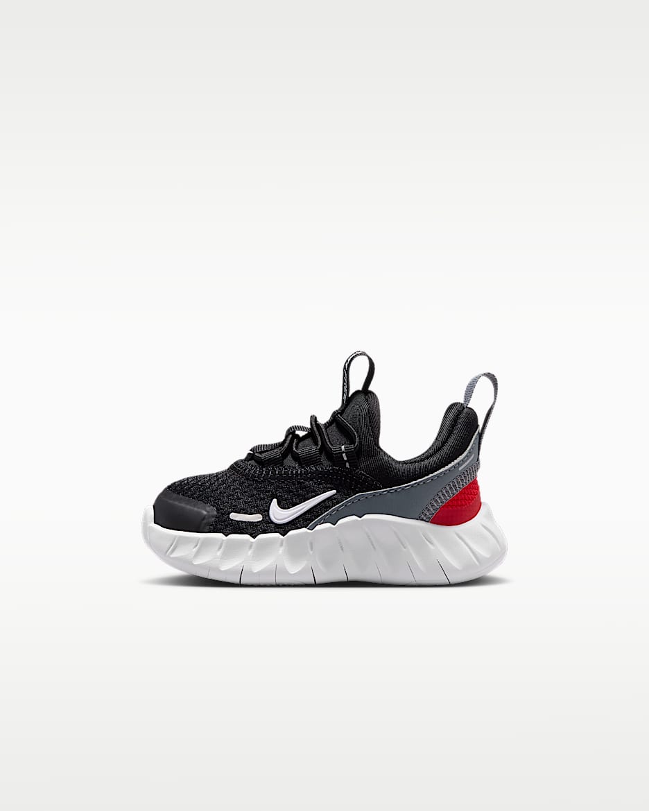 Nike Free Ride 婴童运动鞋 - 黑/冷灰/大学红/白色