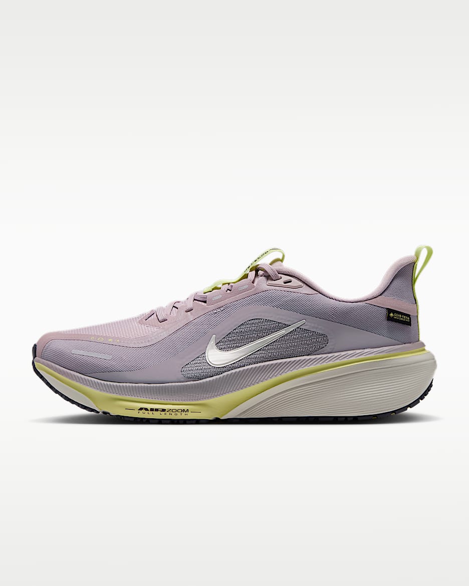 Nike Pegasus 42 GORE-TEX 耐克飞马女子公路跑步鞋 - 微粒玫瑰红/银紫/黄绿/帆白