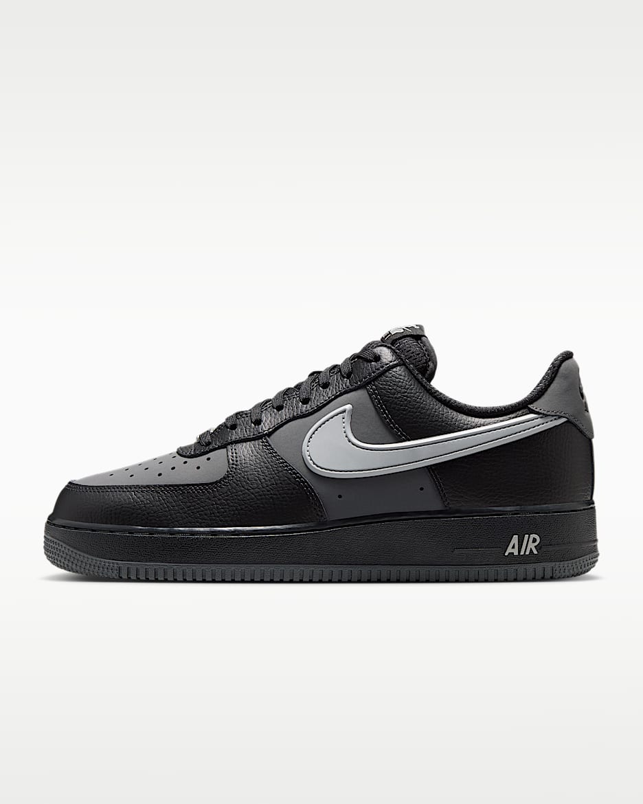 Nike Air Force 1 '07 LV8 男子空军一号运动鞋 - 黑/铁灰/浅烟灰