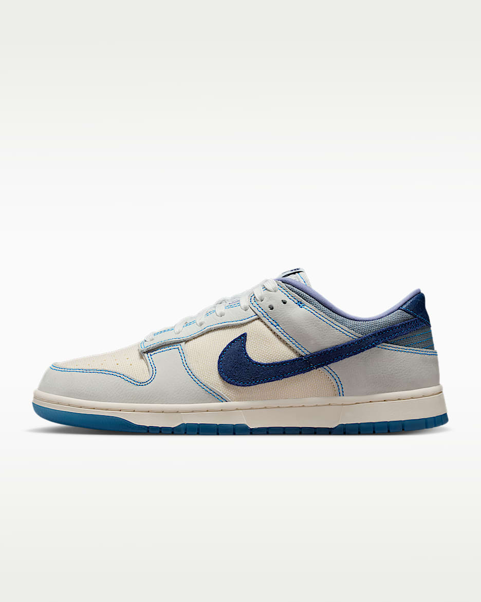 Nike Dunk Low Retro SE 男子运动鞋 - 山峰白/白金色/灰石板蓝/空间蓝