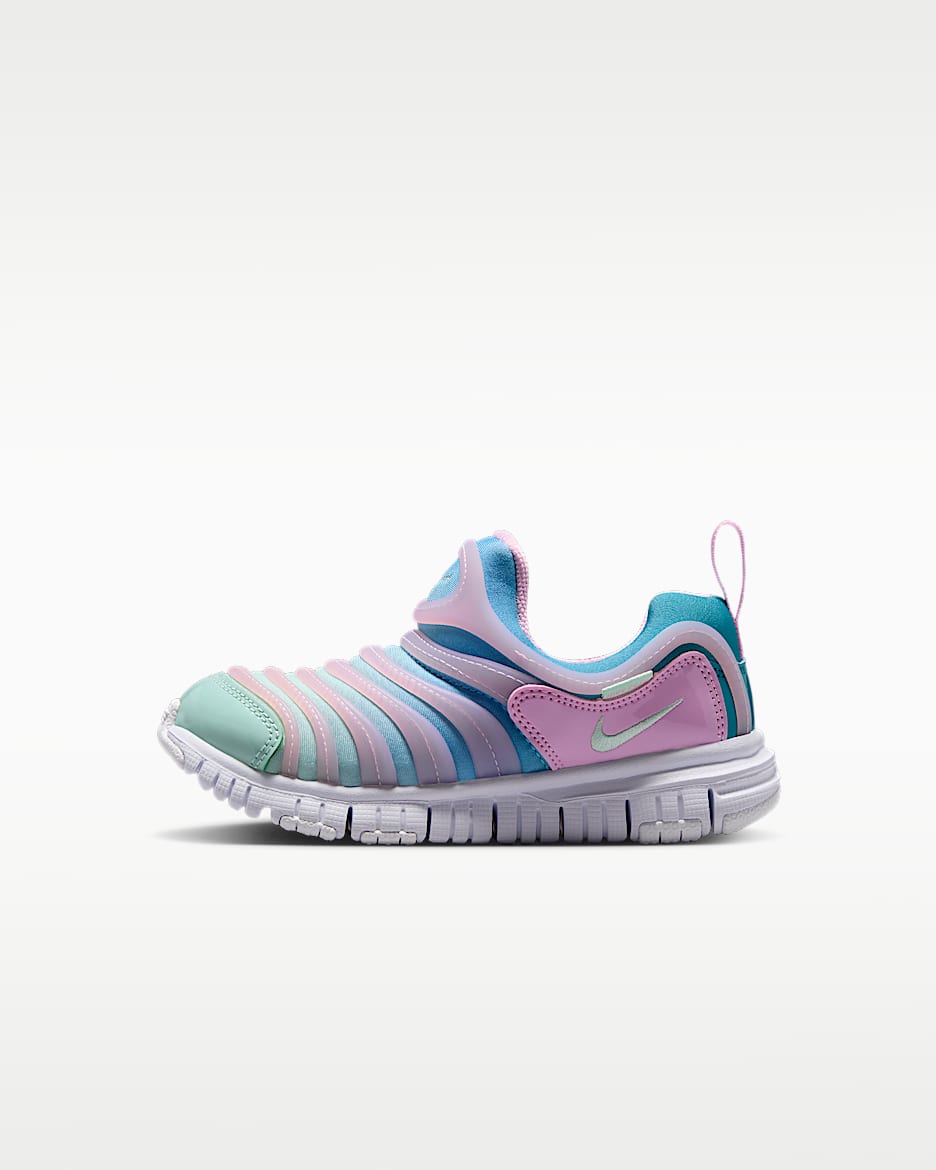 Nike Dynamo Free 耐克毛毛虫幼童易穿脱运动鞋 - 上升粉/能量绿/白色/北极绿