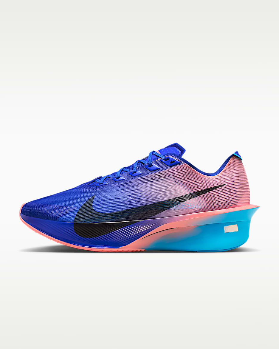Nike Vaporfly 4 男子公路竞速跑步鞋 - 赛车蓝/闪电蓝/原子粉/白色