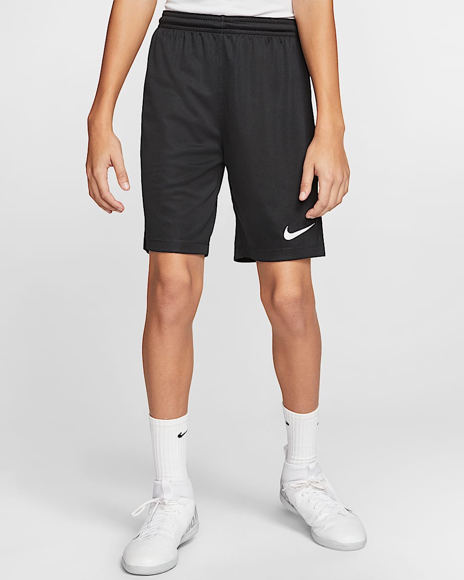 Nike Dri-FIT Park 3 大童足球短裤 - 黑/白色
