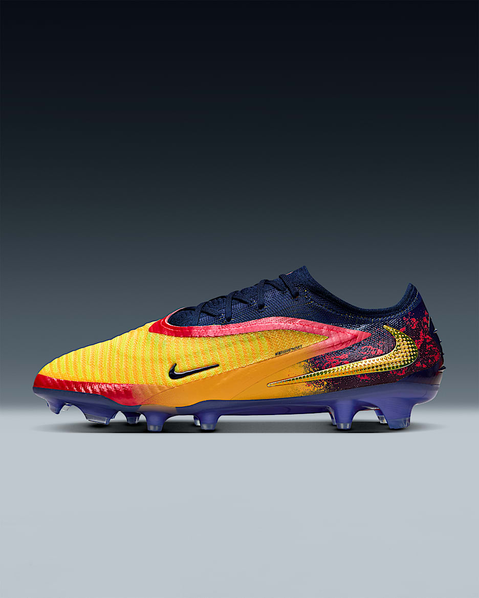 Nike Phantom 6 Low Elite "Erling Haaland" 耐克暗煞系列哈兰德男/女 FG 天然硬质草地低帮足球鞋 - 激光橙/空间蓝/亮眼柠檬黄