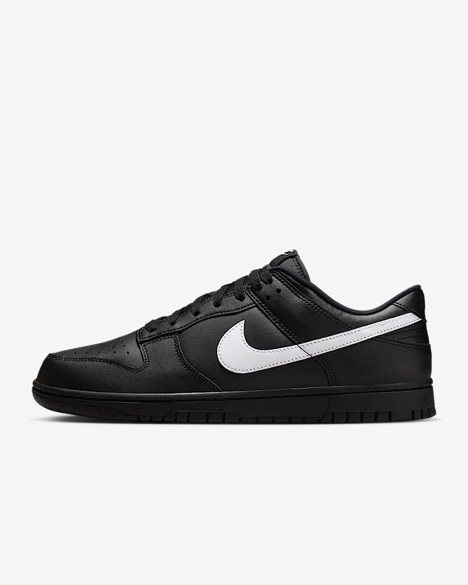 Nike Dunk Low Retro 男子运动鞋 - 黑/黑/白色