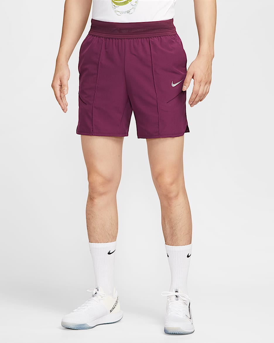 NikeCourt Slam Dri-FIT 男子速干网球短裤 - 波尔多酒红色