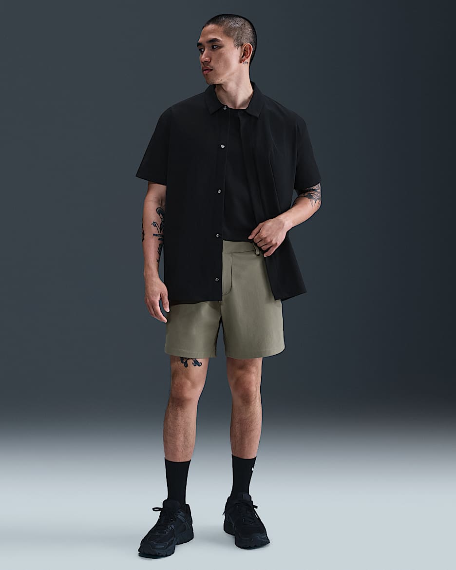Nike 24.7 PerfectStretch Dri-FIT 男子速干短裤 - 浅军绿/黑/钢绿
