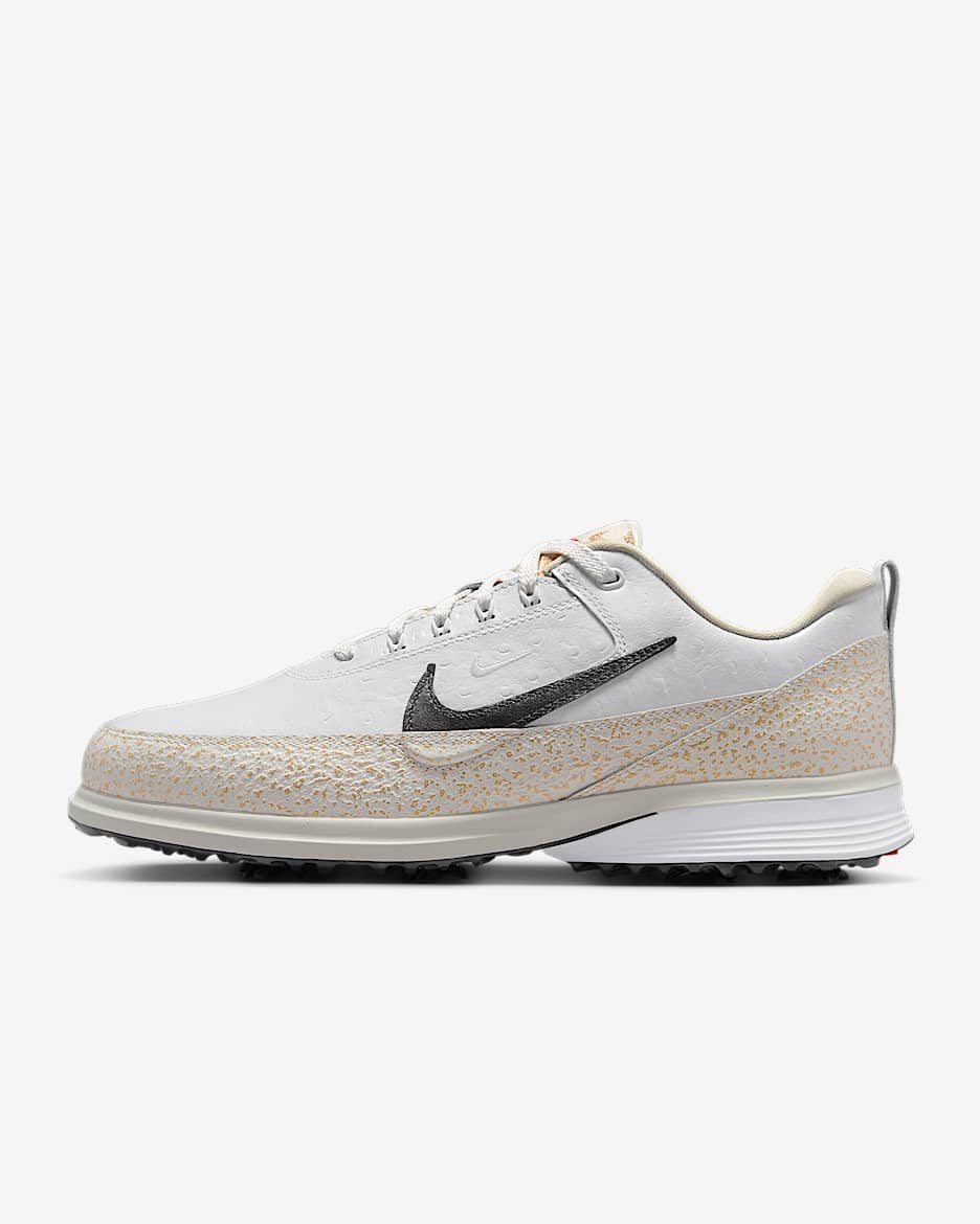 Nike Victory Tour 4 男/女高尔夫球鞋 - 白色/帆白/金属色