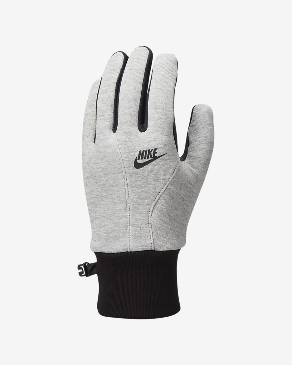 Nike Therma-FIT Tech Fleece 男子加绒手套（1 副） - 调色暗灰/黑/黑/黑