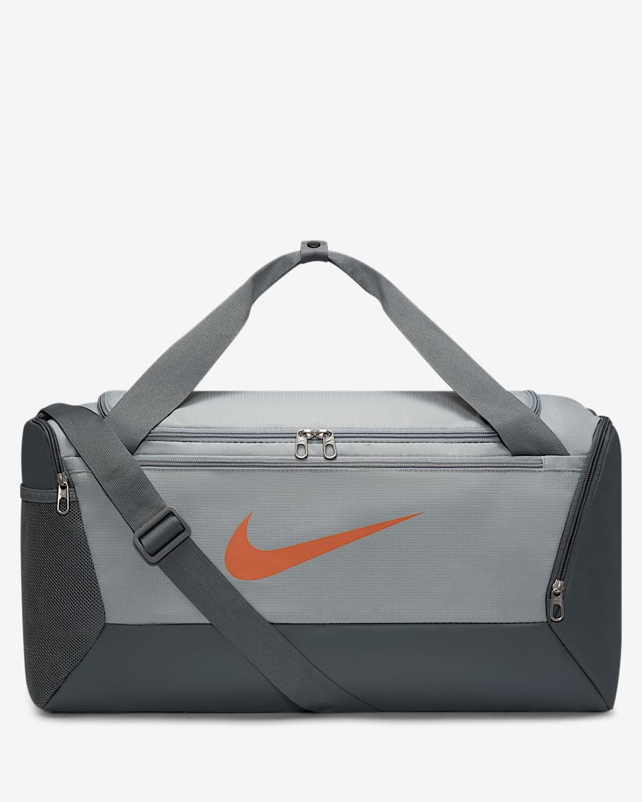 Nike Brasilia 训练行李包 - 浅烟灰/烟灰/迷幻橙