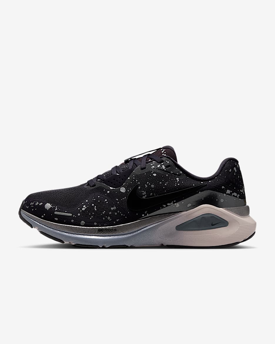 Nike Structure 26 SE 耐克稳程女子公路跑步鞋 - 黑紫/金属暗灰/砂岩灰粉/黑