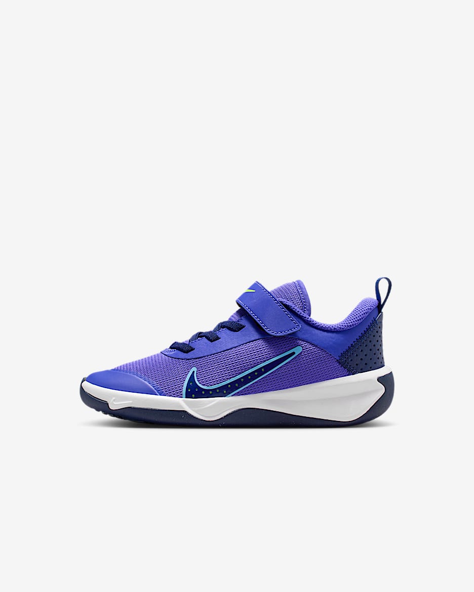 Nike Omni Multi-Court 幼童平衡车综合运动鞋 - 波斯紫/空间蓝/荧光黄/大学蓝