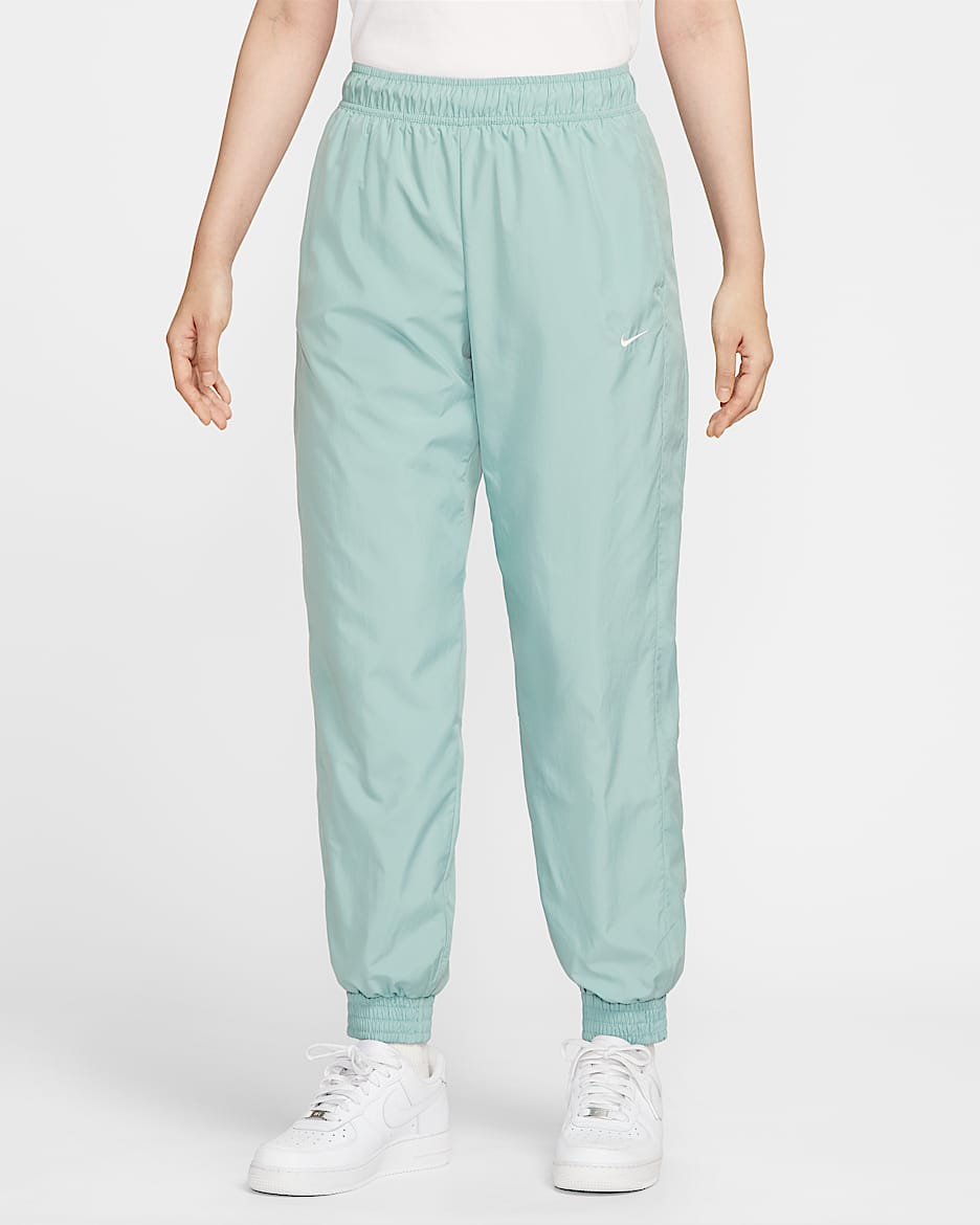 Nike Sportswear Classic Wovens 女子防晒中腰宽松长裤 - 大炮灰/帆白