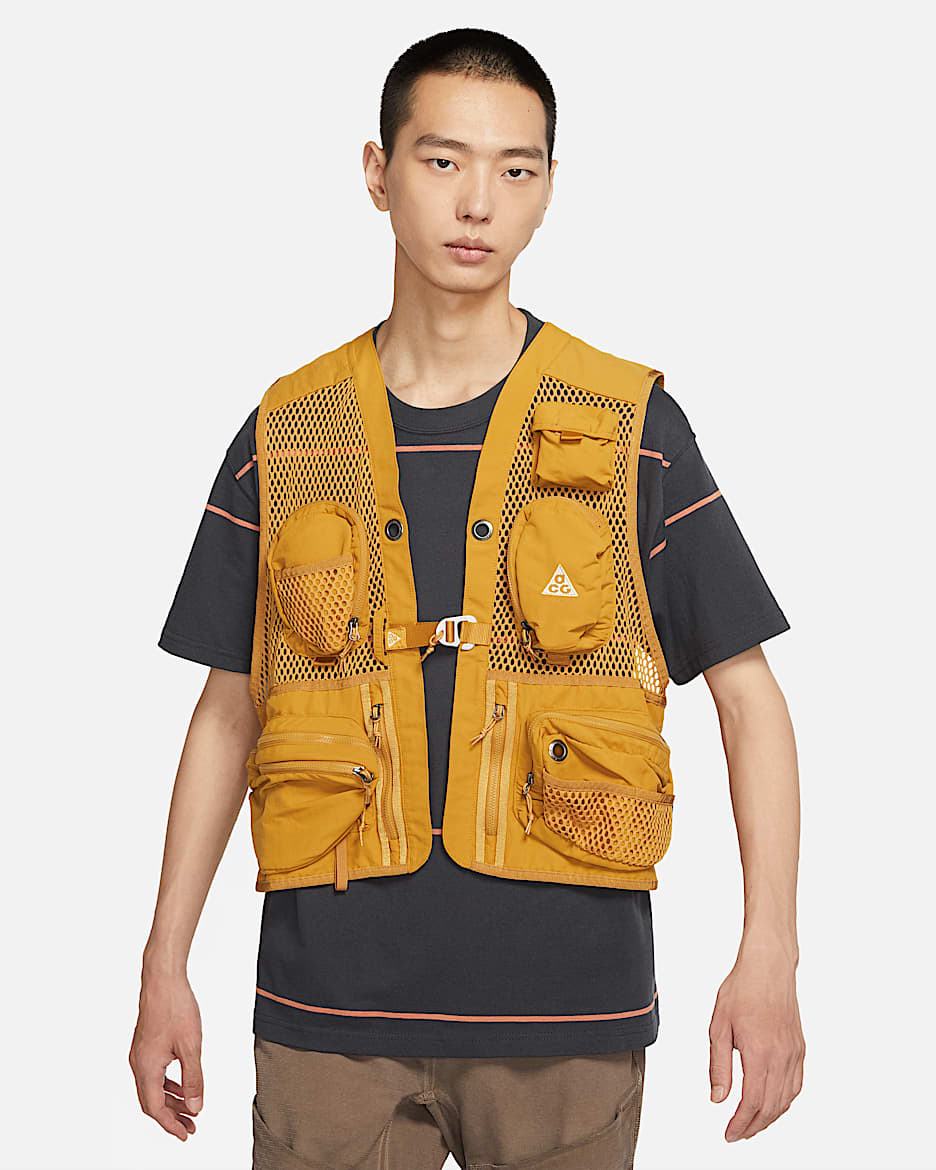 Nike ACG Buttles 男/女马甲户外 - 麂皮金/沙堆白/沙堆白