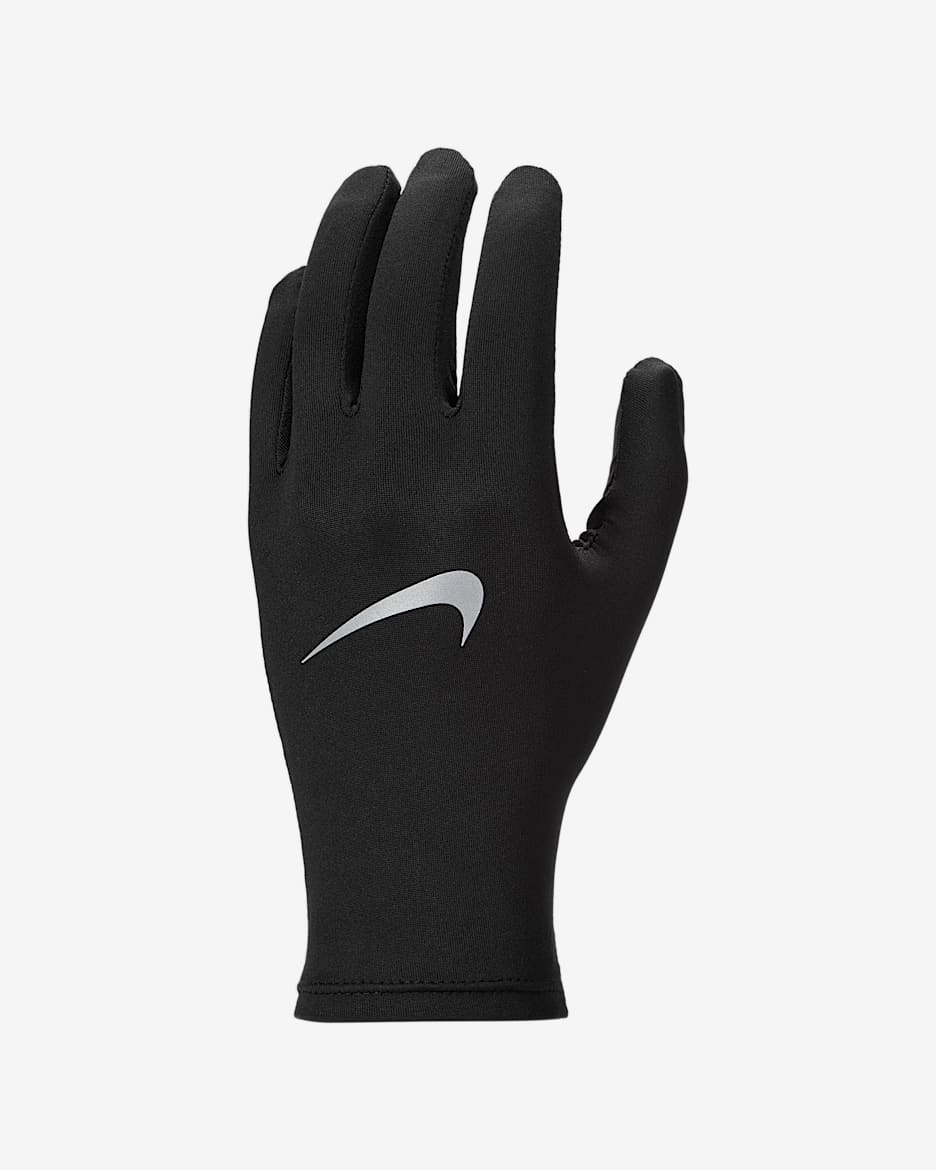 Nike Pacer Dri-FIT 速干跑步手套（1 副） - 黑/银