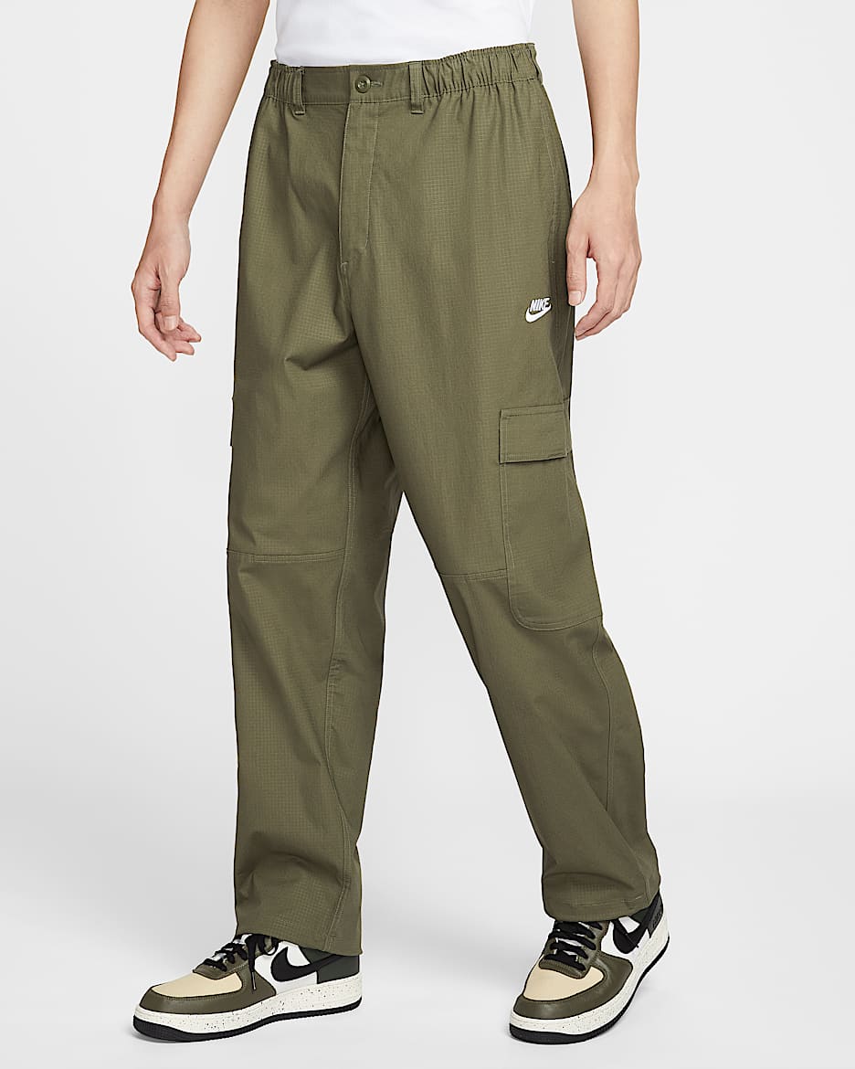 Nike Sportswear Club 男子梭织工装长裤 - 中橄榄绿/白色