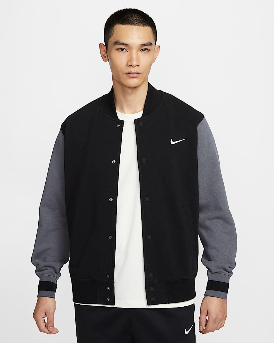 Nike 男子薄绒运动夹克 - 暗灰