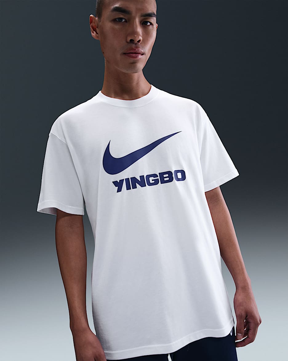 大连英博足球俱乐部 Nike 男子足球T恤 - 白色/宝蓝