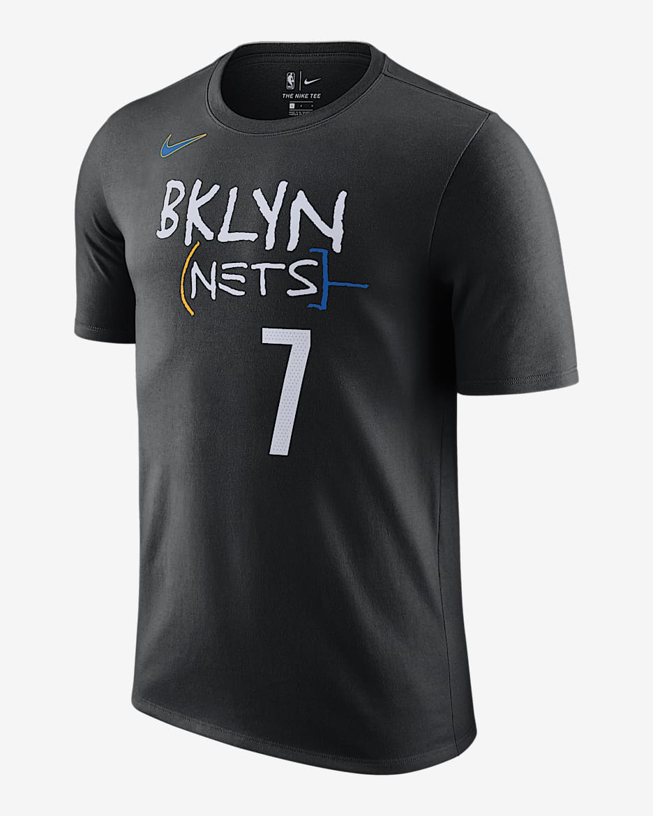 布鲁克林篮网队 City Edition Nike NBA 男子T恤 - 黑
