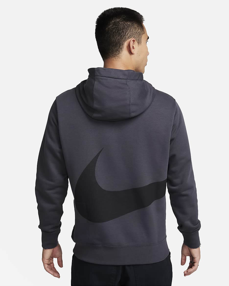 Nike Sportswear 男子法式毛圈套头连帽衫 - 煤黑/黑/煤黑