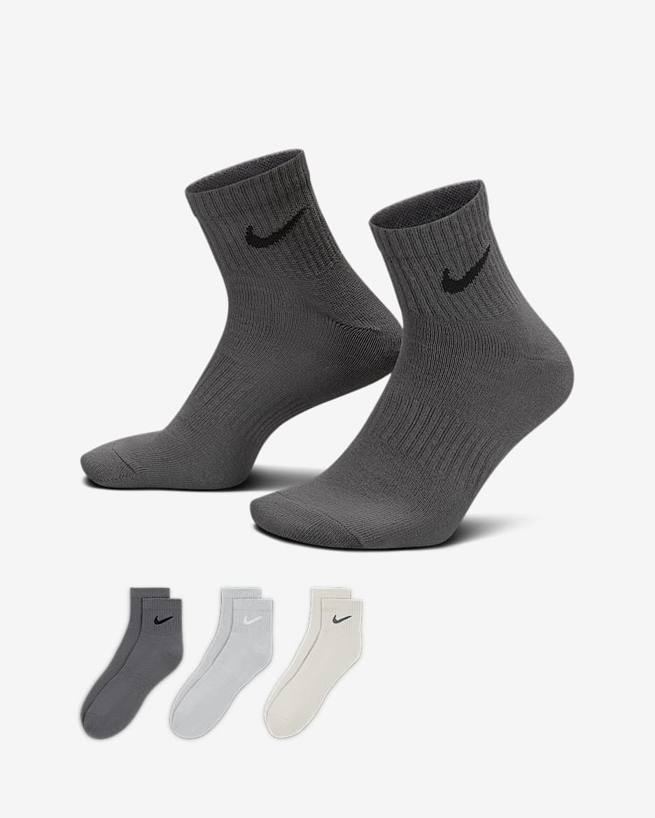 Nike Everyday Lightweight 速干训练短袜（3 双） - 多色