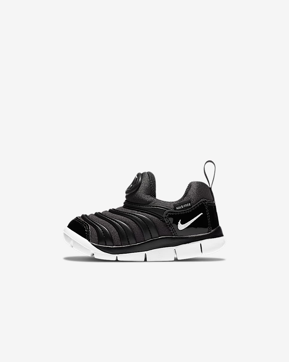 Nike Dynamo Free (TD) 婴童运动童鞋 - 煤黑/黑/白色