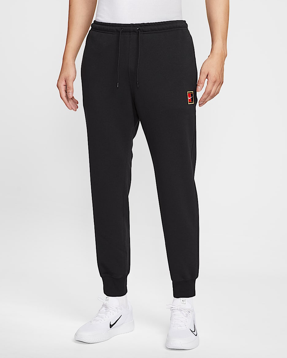 NikeCourt Heritage Dri-FIT 男子速干针织网球长裤 - 黑