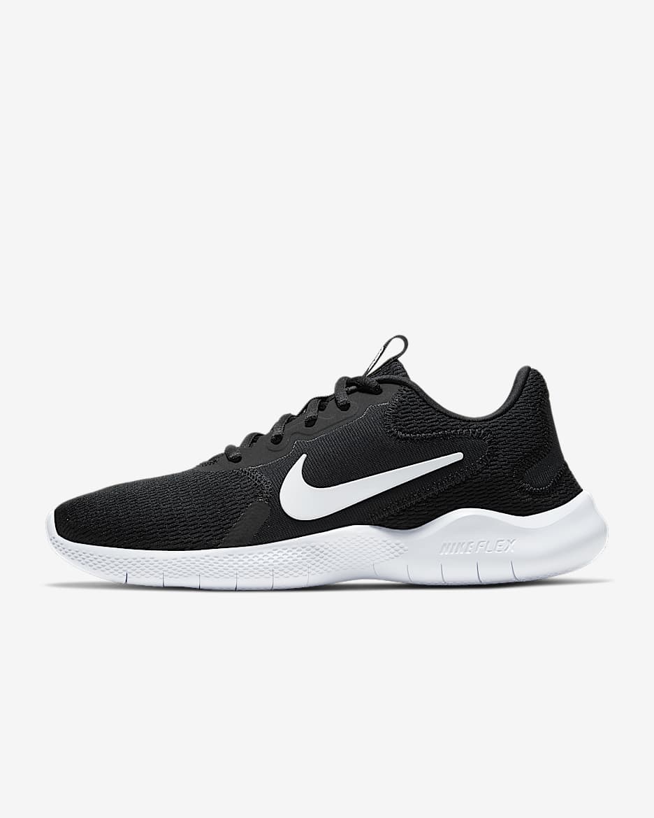 Nike Flex Experience RN 9 女子跑步鞋 - 黑/暗烟灰/白色