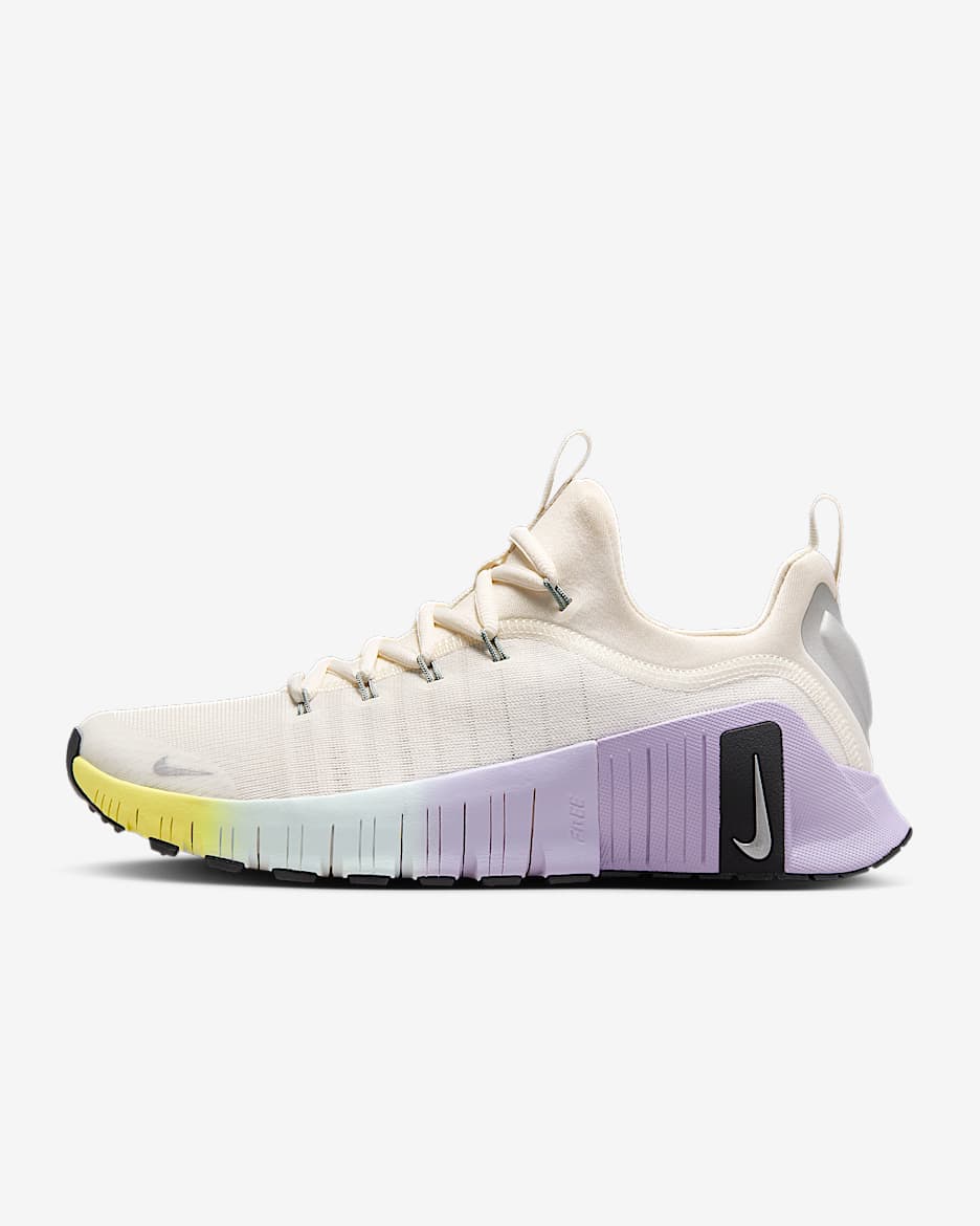 Nike Free Metcon 6 SE 女子训练鞋 - 幻影灰白/黑/绣球花紫/金属银